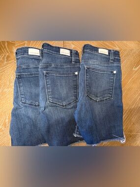 Judy Blue High Rise Cutoff Denim Shorts Stretch Raw Hem Dark Wash S Lot Of 3